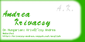 andrea krivacsy business card